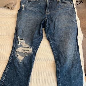 Good American good curve jeans ripped  NWT - straight leg